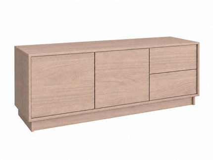 TV Stand For TVs Up To 60" With 2 Doors And 2 Drawers - Natural Walnut