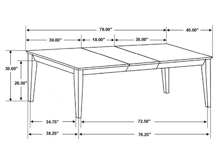 Alexander - Rectangular Extension Leaf Dining Table - Black