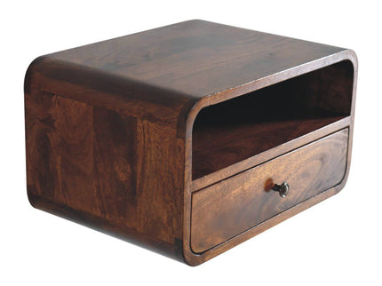 Curved Upper Slot Floating Nightstand