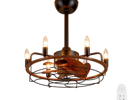 Modern Farmhouse Ceiling Fan, Adjustable Hanging