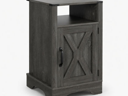 Farmhouse Nightstand, Charging Station & Storage