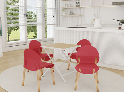 4 Piece Set Of Single Chairs With A Design Combining Modern And Traditional Elements