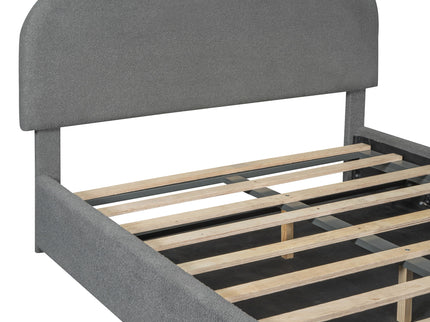 Upholstered Platform Bed With Hydraulic Storage System