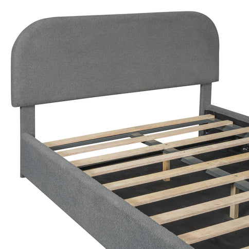 Upholstered Platform Bed With Hydraulic Storage System