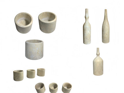 7 Pieces Luxury Natural Marble Living Room Accessories Set