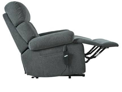 Oversized Power Lift Recliner Chai With Remote Control, Side Pocket, Spacious Seat