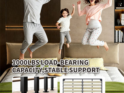 Cloud Bed Frame With Oversized Padded Movable Headboard