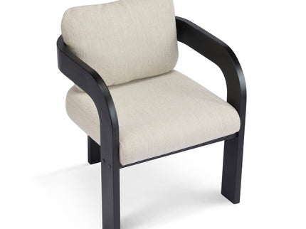 Dining Chairs With Pillow Back (Set of 2) - Beige / Black