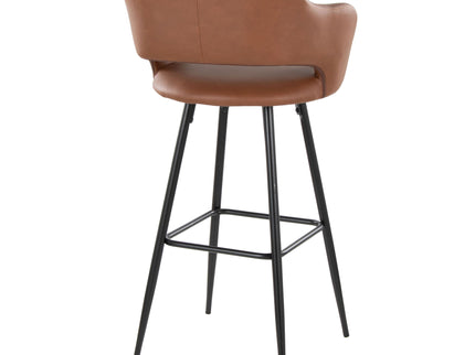 Margarite - Contemporary Fixed Height BarStool With Square Footrest (Set of 2)