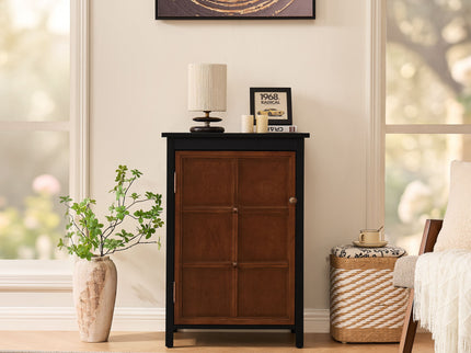 Floor Cabinet With Doors & Adjustable Shelf, Storage Cabinet For Entryway