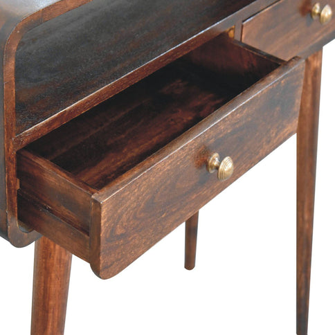 Solid Wood Curved Console Table