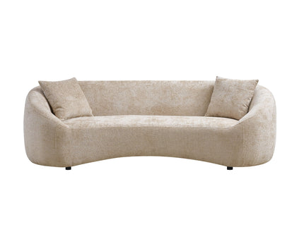 Curved 3 Seater Sofa, Long Living Room Couch