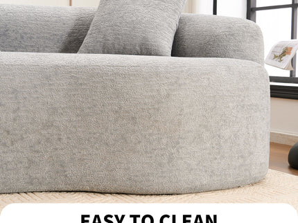 4 Seater Sofa With Fabric, 30D, 60 Hardness Full Sponge, 4 Pillow For Living Room, Home Furniture Sleeper Sectional Sofa For Apartment