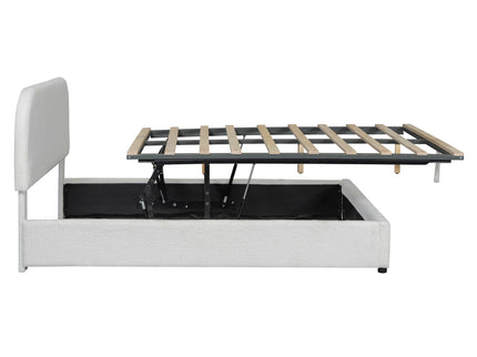 Upholstered Platform Bed With Hydraulic Storage System