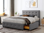 Gray / Queen / 4 Drawers