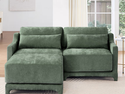 Stylish Sofa With Ottoman And Lumbar Pillows, Ergonomic Design