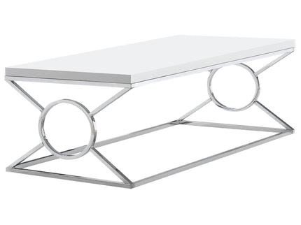 Table, Rectangular, Glossy Contemporary & Modern - White