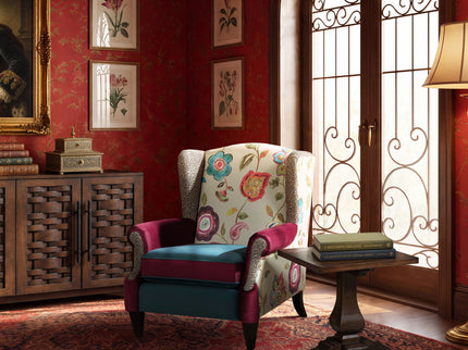 Anya - Wingback Accent Arm Chair - Blue