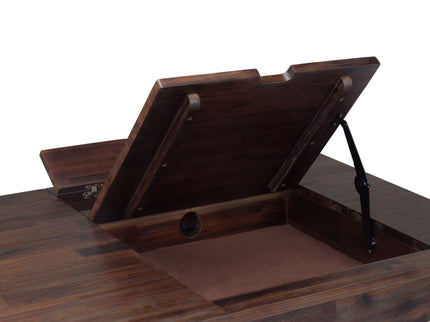 Monroe - Desk - Distressed Charcoal Brown