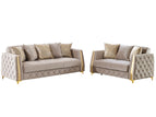 Light Brown / 2 Pc. Sofa, Loveseat