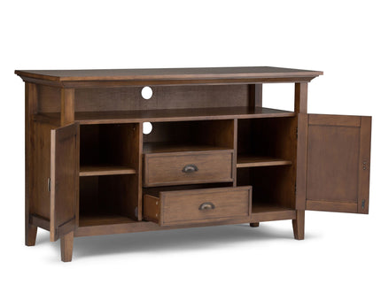 Redmond - Tall TV Media Stand - Rustic Natural Aged Brown