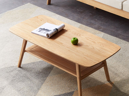 Low Coffee Table With Storage Shelf