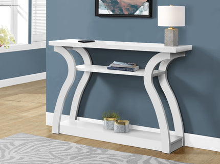 Accent Console Table For Entryway, Unique Curved Design