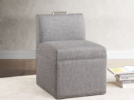 Della - Upholstered Castered Chair - Gray