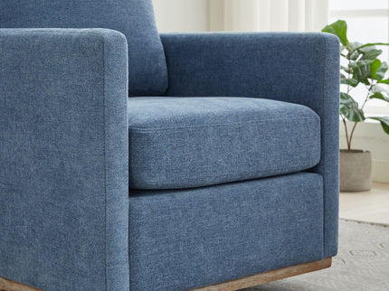 Square Upholstered Swivel Accent Chair