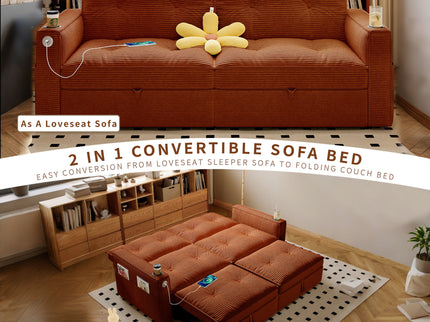 2 In 1 Convertible Sofa Bed For Living Rooms