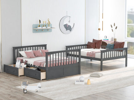Bunk Bed With Drawers, Convertible Design