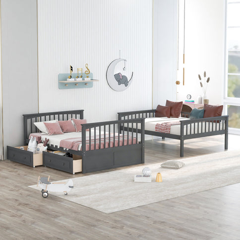 Bunk Bed With Drawers, Convertible Design