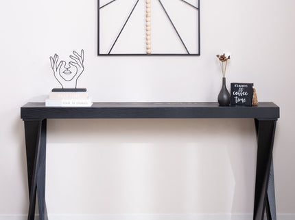 Console Table With Crossed Legs For Hallway - Black