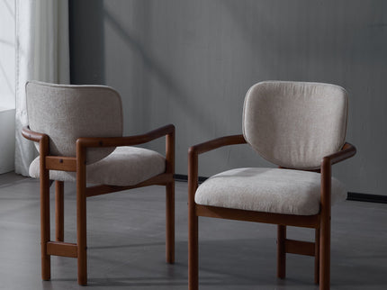Upholstered Arm Dining Chairs (Set of 2)