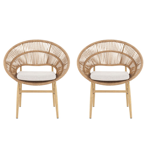 Cyril - Outdoor Papasan Style Dining Chair (Set of 2)