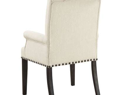 Tufted Arm Chair With Nailhead Trim