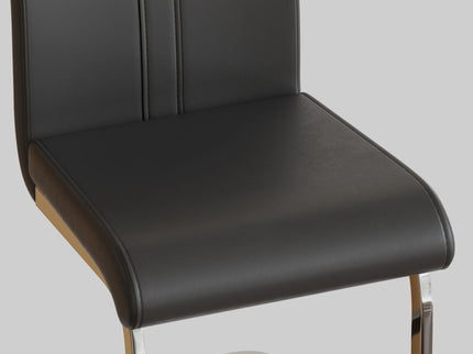 Modern Dining Chairs With Padded Seat, High Back