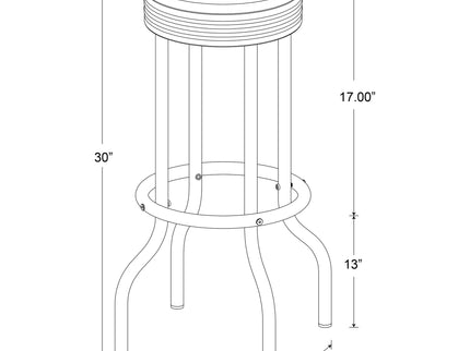 Midge - Upholstered Swivel Bar Stool (Set of 2) - White