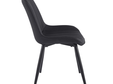 Extendable Dining Table With Cone Base And 6 Dining Chairs - Brown / Black