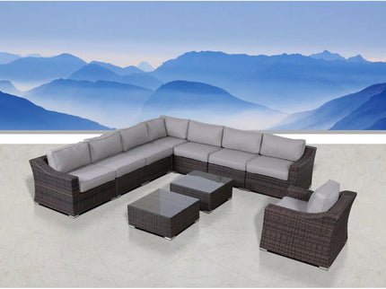 Outdoor Wicker Conversation Set With Cushions, All Weather