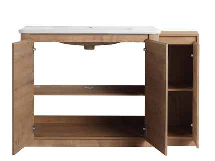 Freestanding Bathroom Vanity With Sink, 1 Small Storage Cabinet, Soft Close Door