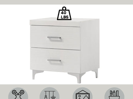 Casilda - Nightstand With Dovetail Drawers - White