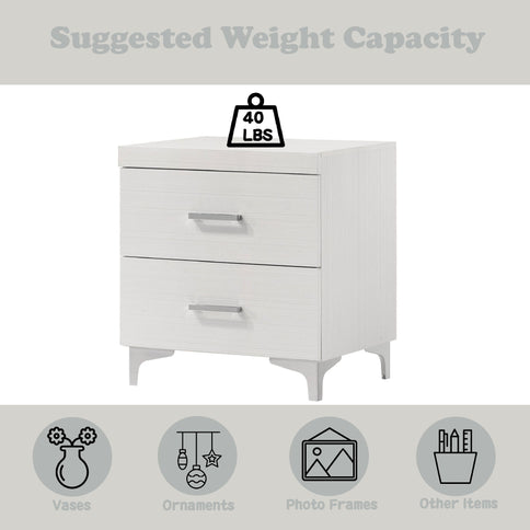 Casilda - Nightstand With Dovetail Drawers - White