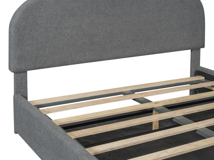 Upholstered Platform Bed With Hydraulic Storage System