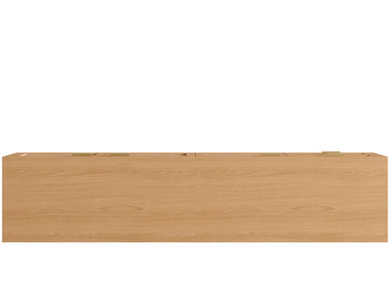 TV Stand, Media Console, 2 Drawers & Cable Management - Natural Wood