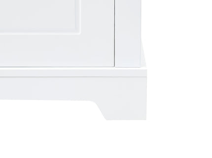 Tall Freestanding Bathroom Storage Cabinet With 2 Doors And Adjustable Shelves
