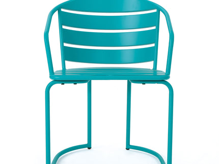 3 Piece Elegant Outdoor Bistro Set With 2 Chairs And Oval Table