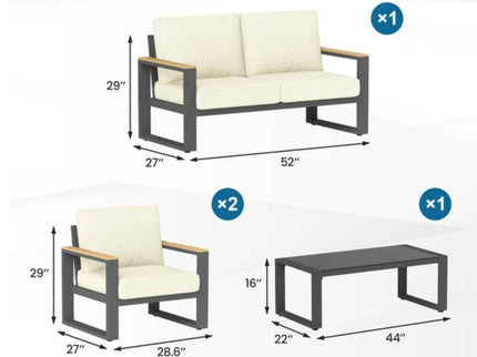 Modern Outdoor Sofa Set With Coffee Table