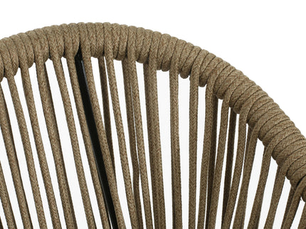 La Push - Outdoor Rope Barstool (Set of 2) - Black / Brown