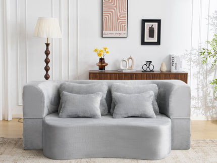 Modern Floor Sofa With 4 Pillows